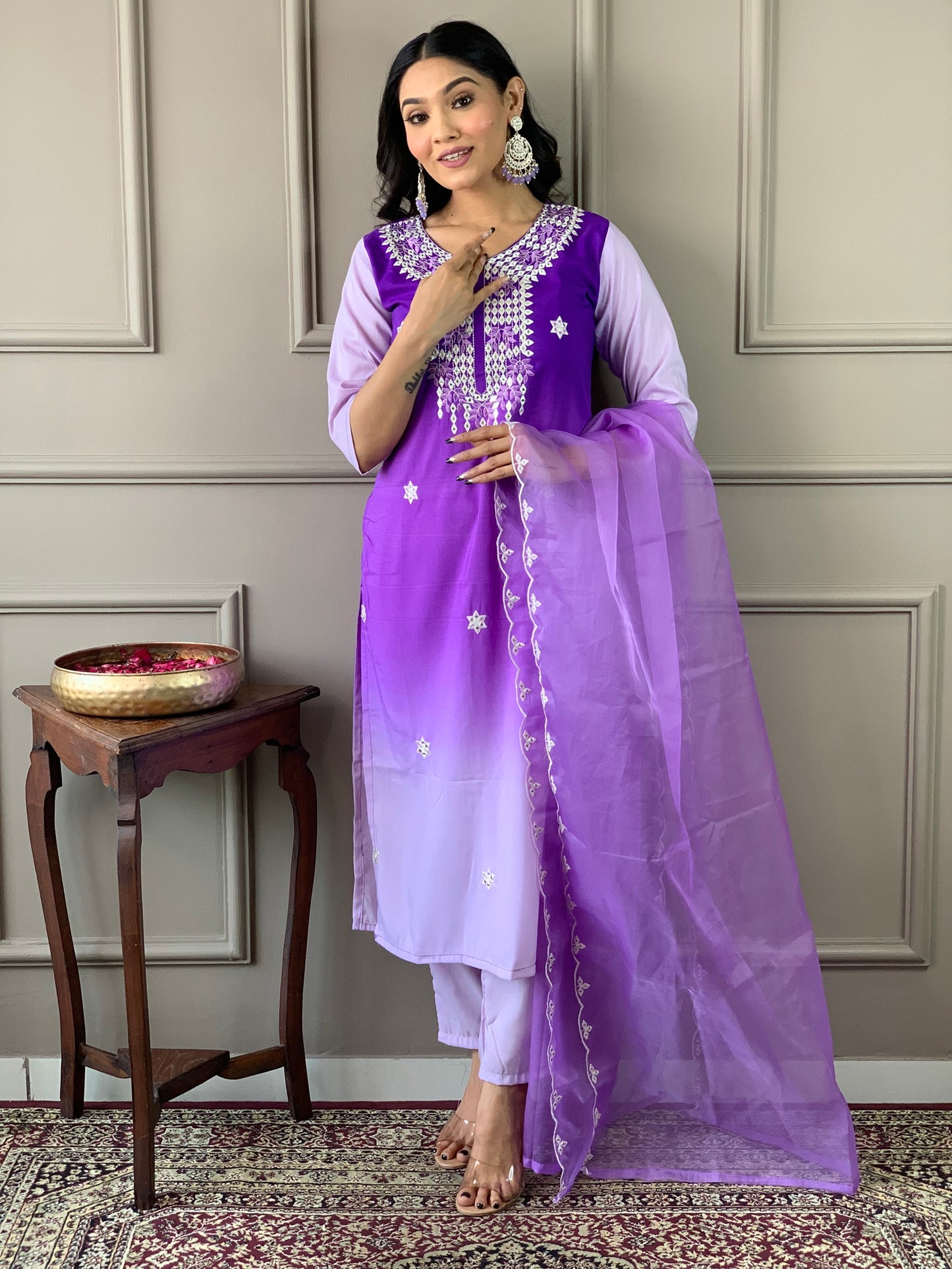Beautiful Designer Kurta With Pant And Dupatta