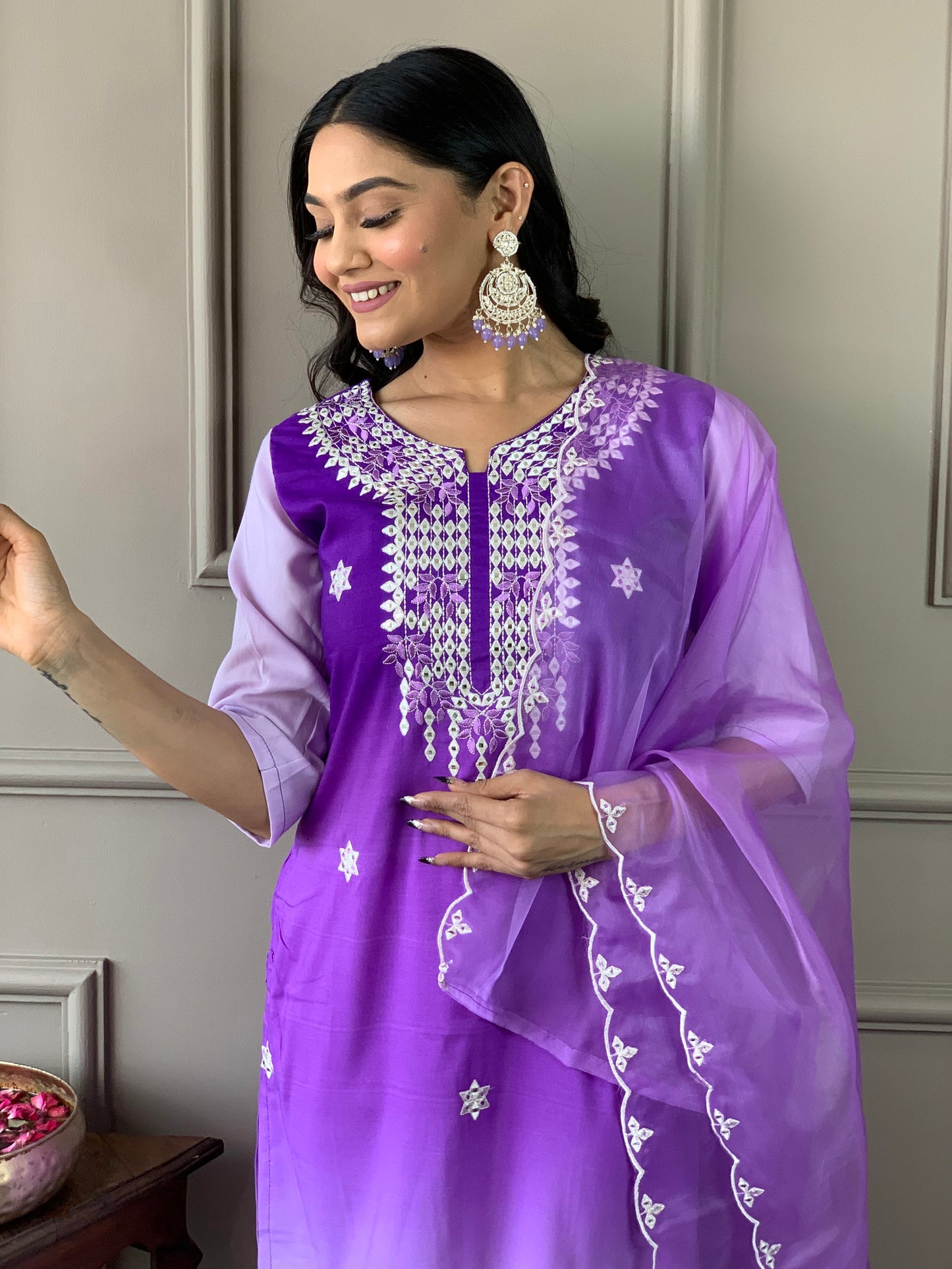 Beautiful Designer Kurta With Pant And Dupatta