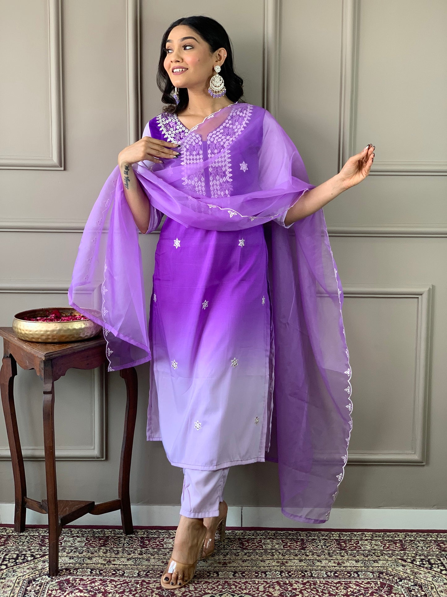 Beautiful Designer Kurta With Pant And Dupatta