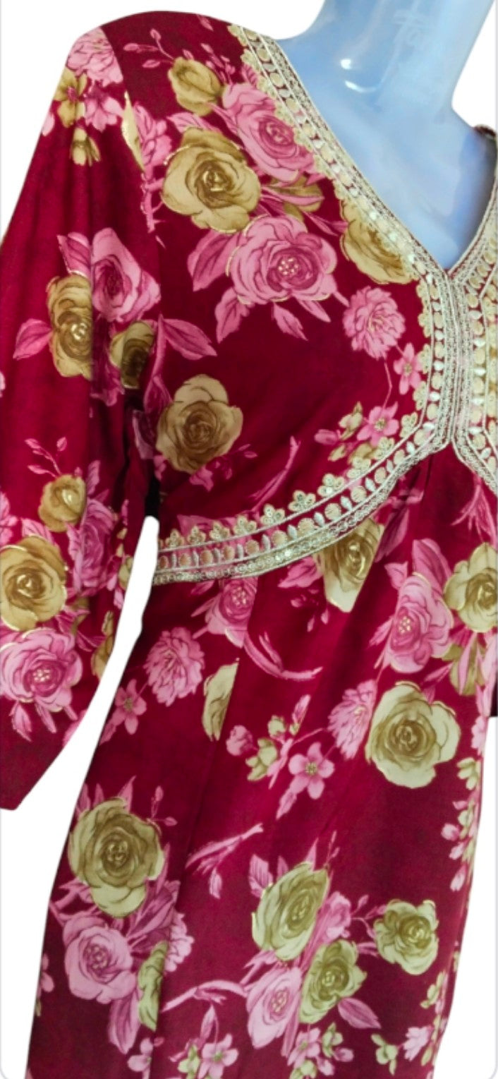 Maverick Red Anarkali Kurti