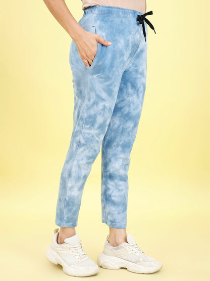 Tie and dye half sleeves Co - ords set in Sky Blue Color