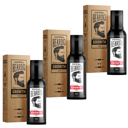 Beard & Hair Growth Oil for Stronger & Fuller Beard Hair 3X50ml