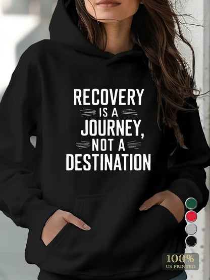 New European And American Long Sleeved Loose Fitting Pullover Printed Women's Hooded Sweatshirt
