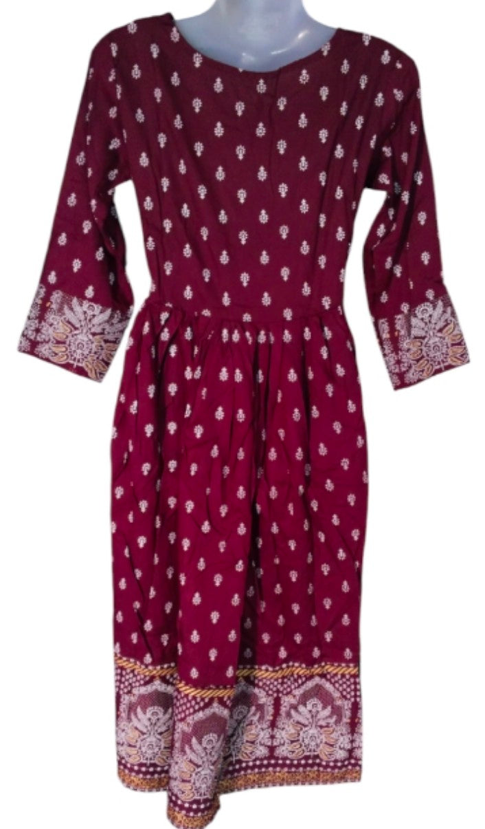 Averick Maroon Maternity Kurti