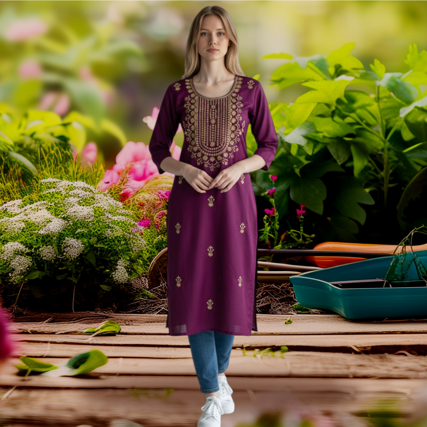 Maverick Embroidery kurti