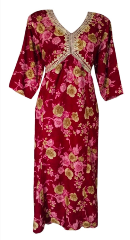 Maverick Red Anarkali Kurti