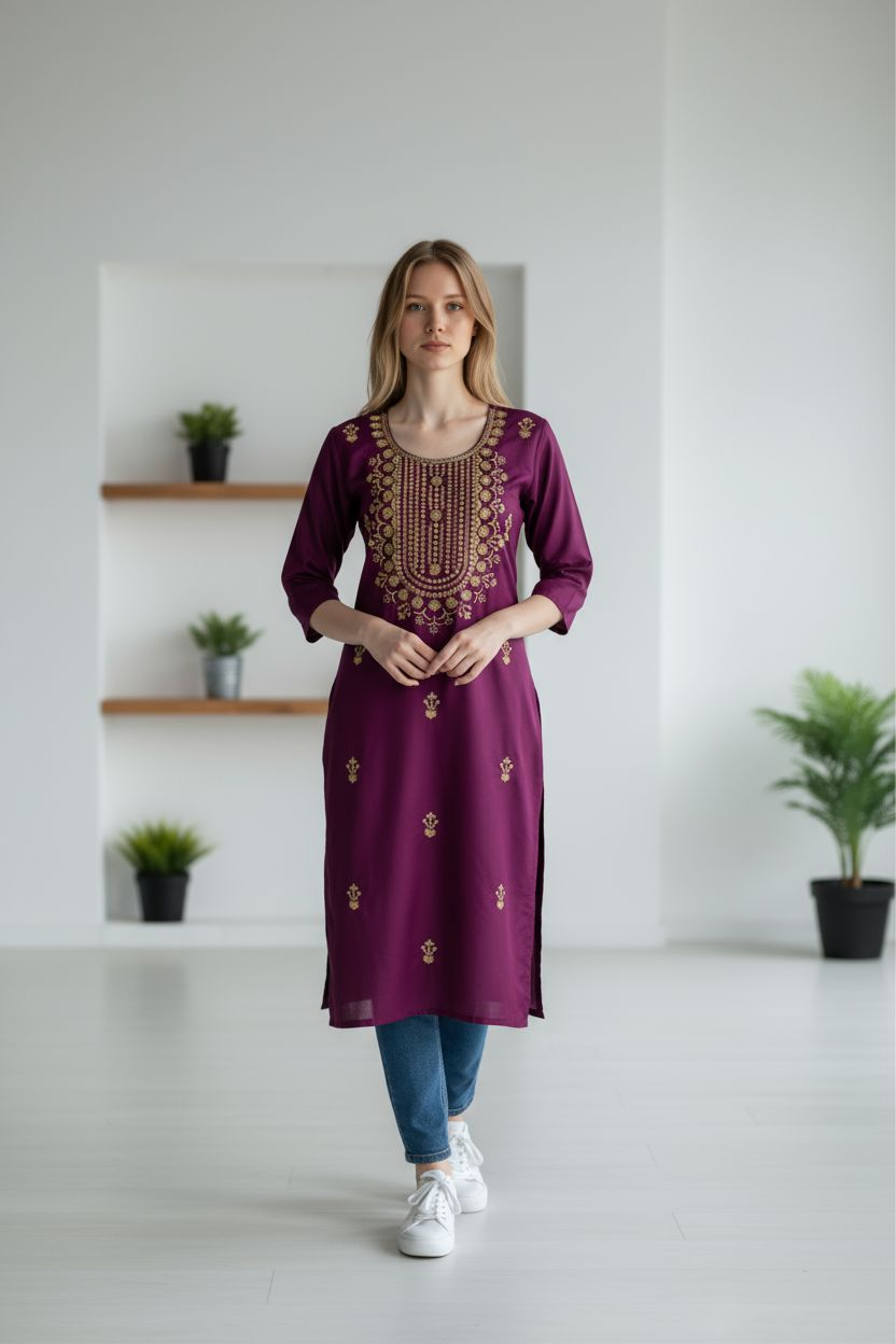 Maverick Embroidery kurti