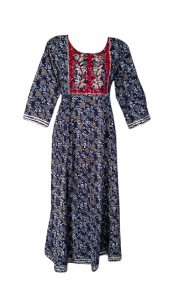 Maverick Blue Anarkali kurti