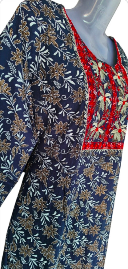 Maverick Blue Anarkali kurti