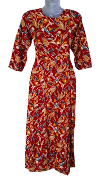 Maverick Red Anarkali Kurti